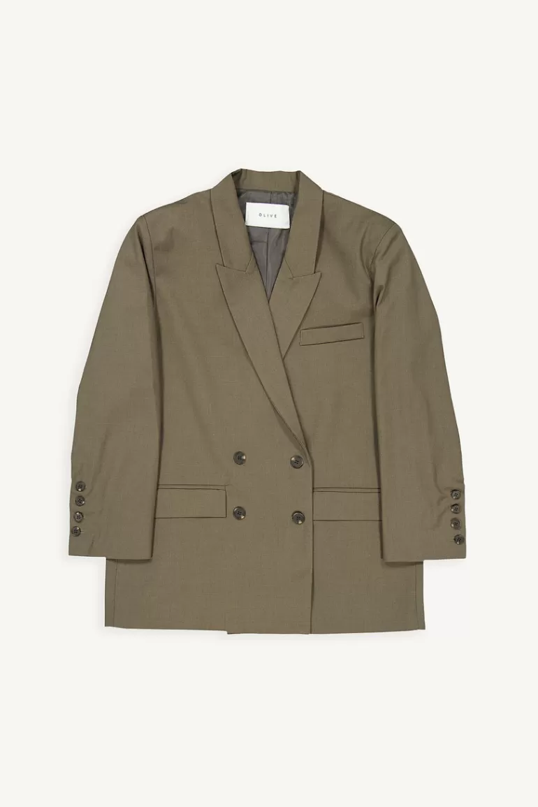 Women Olive Clothing Yuha Oversize Jacket, Brown