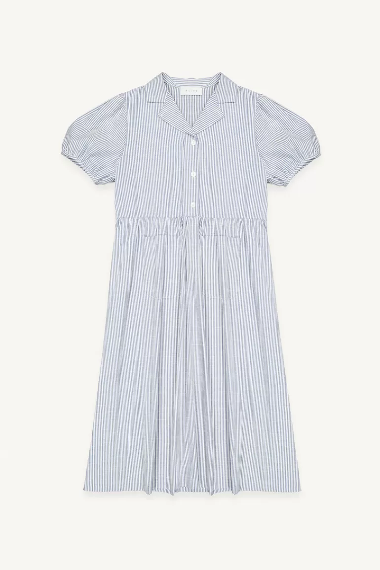 Women Olive Clothing Yuna Stripe Shirt Dress, Blue