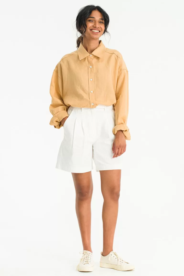 Women Olive Clothing Zadie Belted Short, White