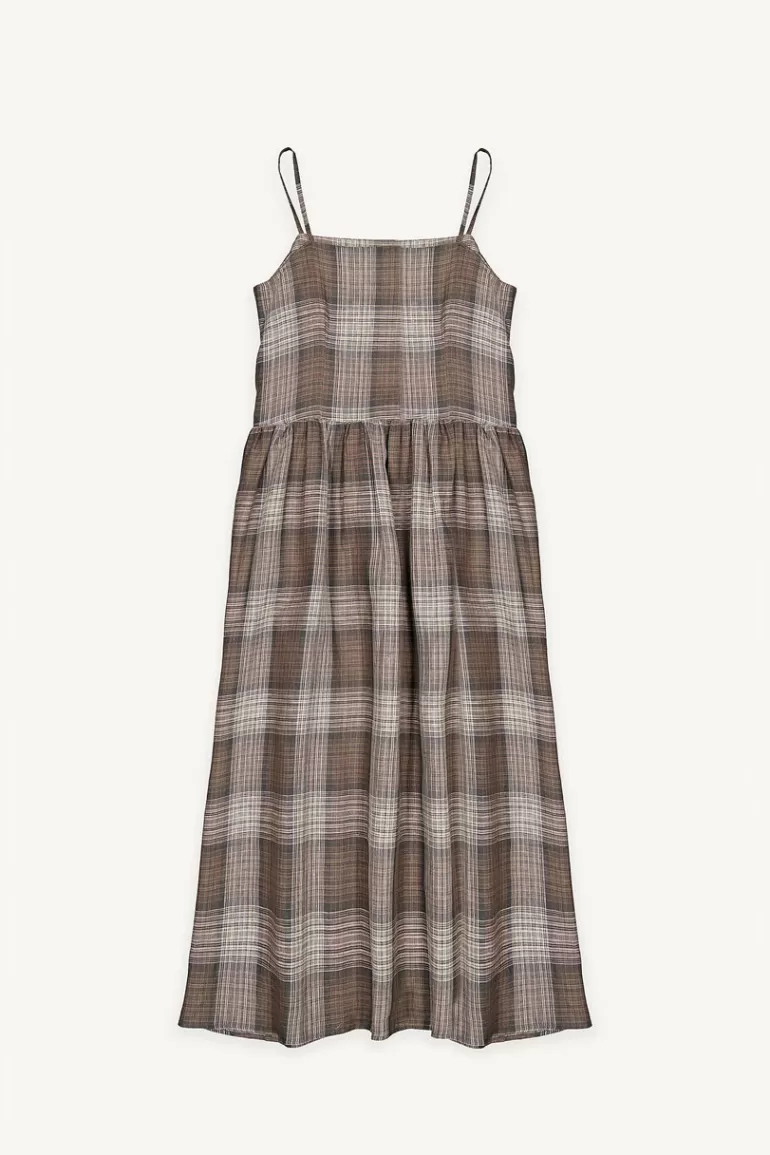 Women Olive Clothing Zadie Check Cami Dress, Black
