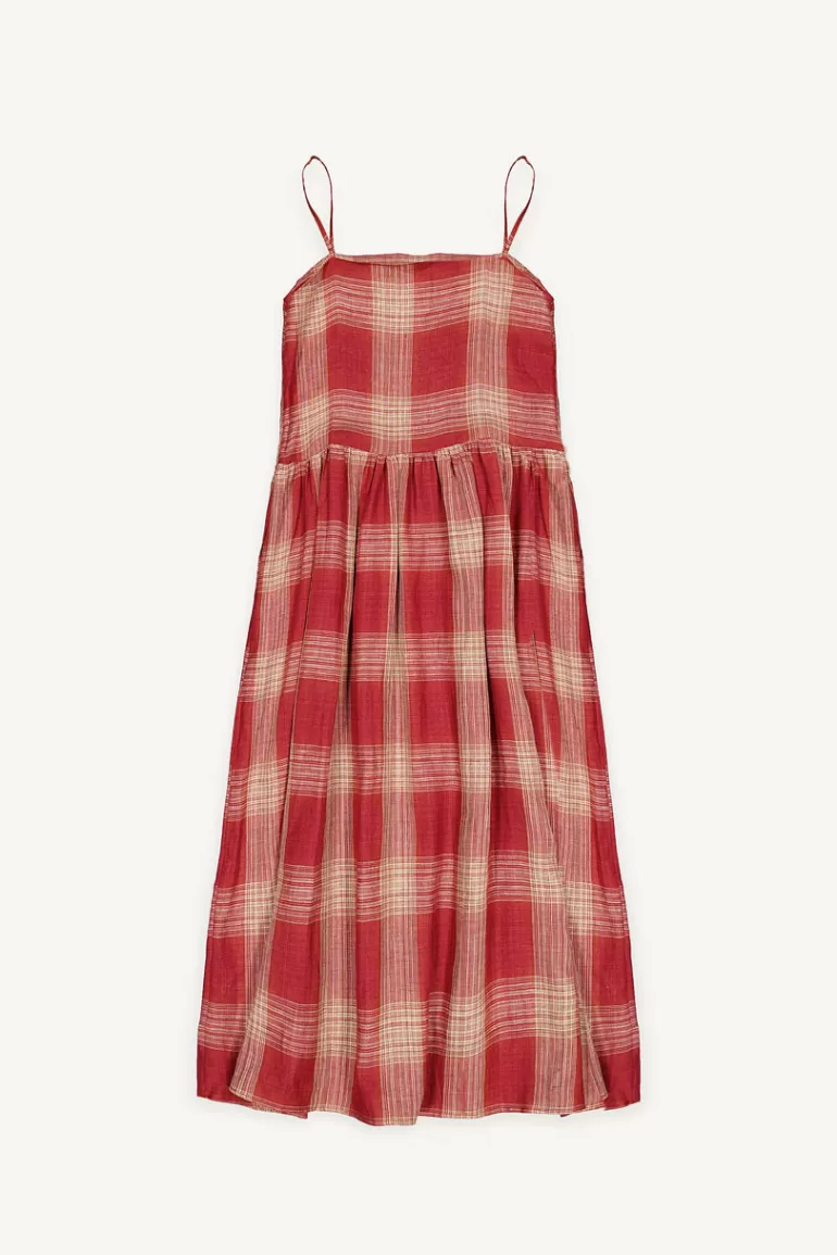 Women Olive Clothing Zadie Check Cami Dress, Red