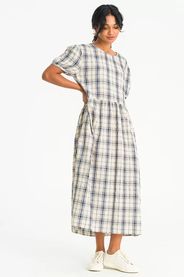 Women Olive Clothing Zadie Check Dress, Beige