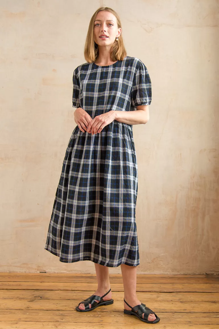 Women Olive Clothing Zadie Check Dress, Black
