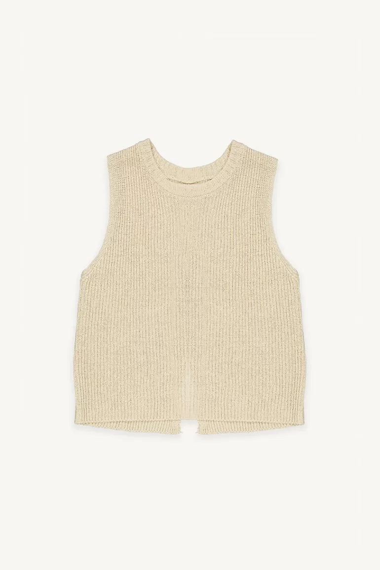 Women Olive Clothing Zoe Knitted Tank, Beige