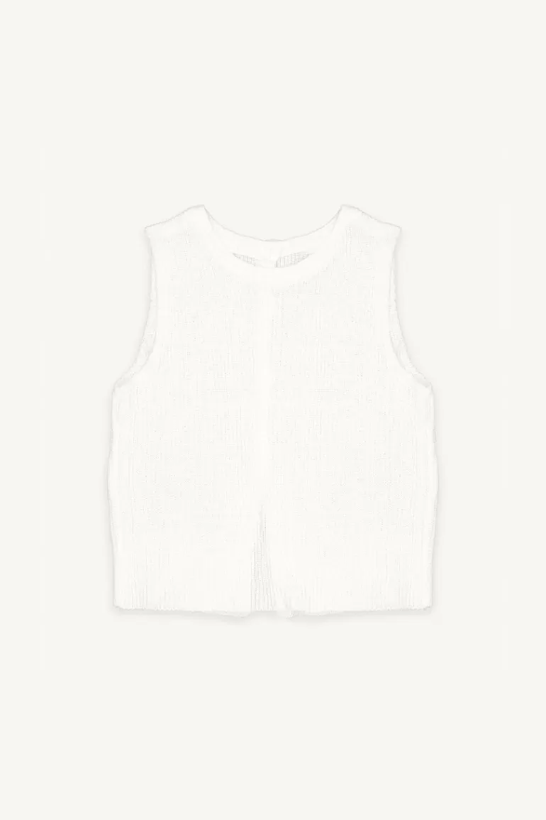 Women Olive Clothing Zoe Knitted Tank, White